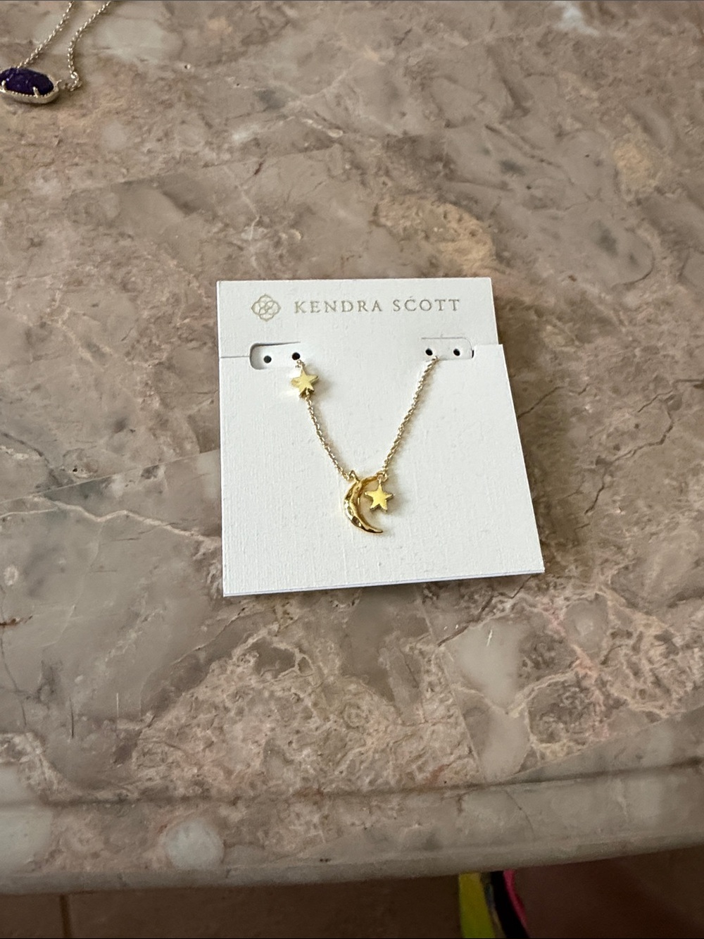 NWT - Kendra Scott Gold Moon & Star Celestial Necklace – New on Card